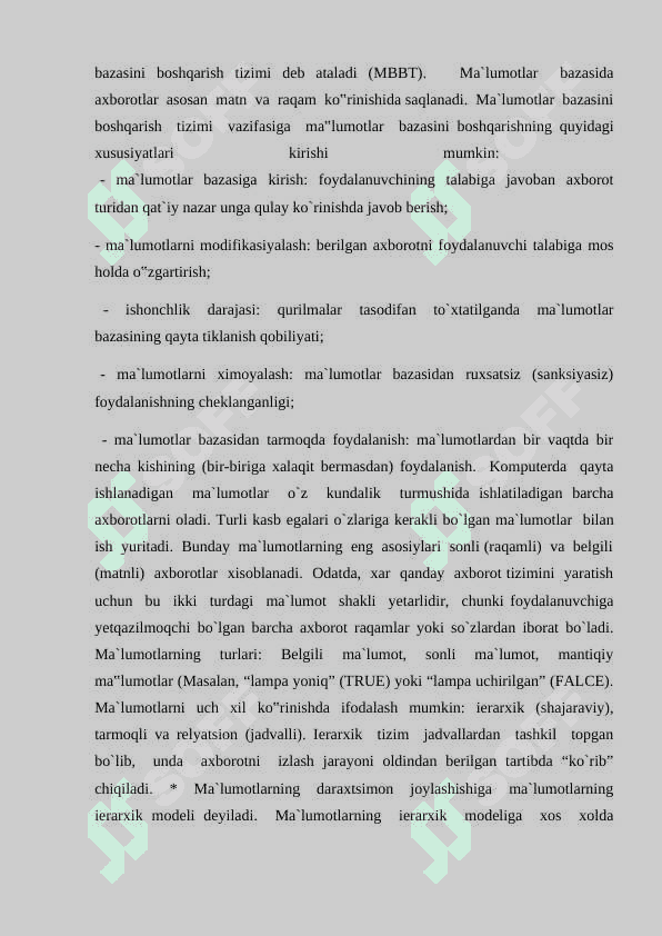 MA’LUMOTLAR OMBORI HAQIDA TUSHUNCHA MBBT’’  MAVZUSINI O`QITISH MEYODIKASI 4
