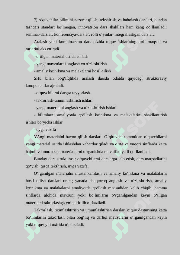 DARS –TALIMNI TASHKIL ETISHNING ASOSIY SHAKLI 3