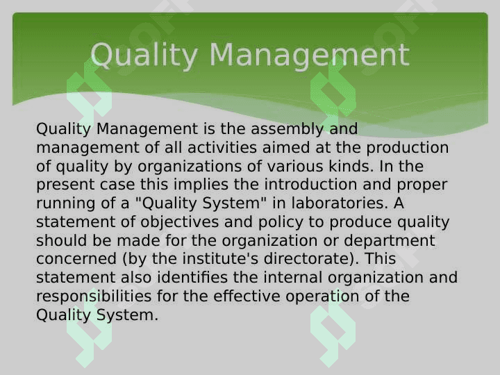 Quality levels 3