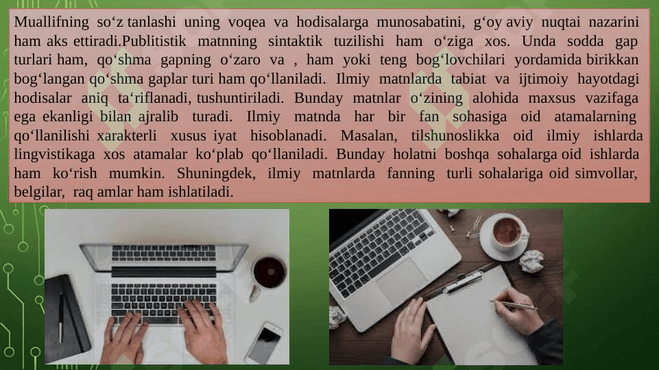 Badiiy matnda ma’no va mazmun. 5