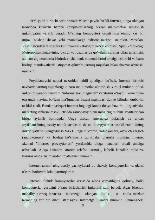 WEB-TEXNOLOGIYALARGA ASOSLANGAN TESTLAR YARATISH  METODIKASI 5