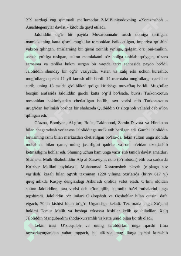 Vatan Ozodligi va Jaloliddin Manguberdi. 4