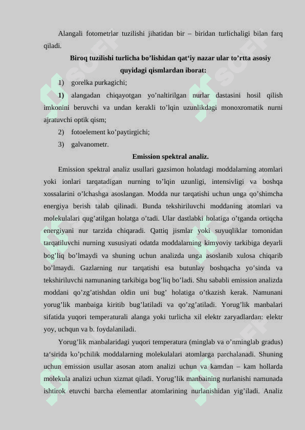 ALANGALI FOTOMETRIYA USULI 1