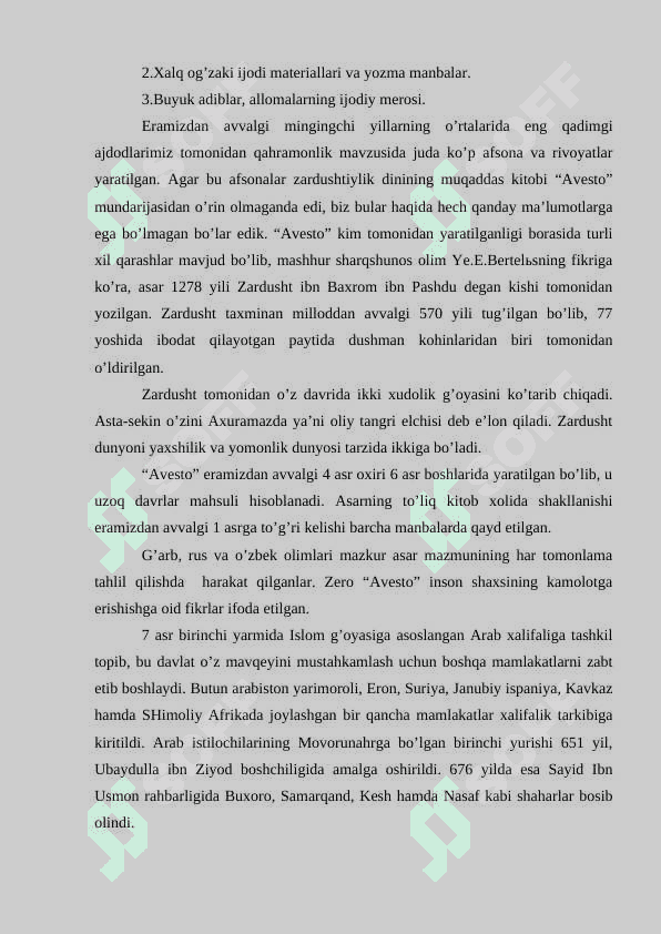 MA’RIFIY FIKRLAR TARAQQIYOTI VA ULARNING TARIXIYLIGI 7
