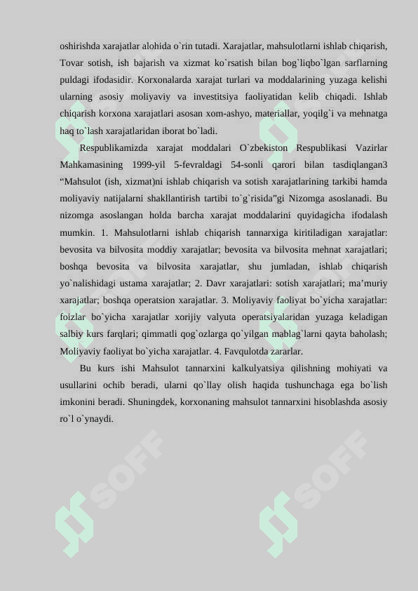 Buyurtmali kalkulyatsiya qilish usuli 3