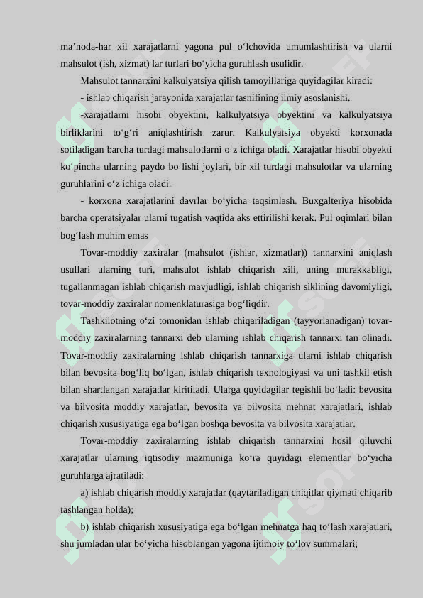 Buyurtmali kalkulyatsiya qilish usuli 5