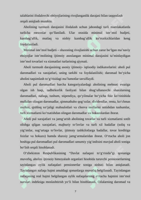 Aholini daromadlari va ularning tarkibiy tuzilishi tahlili 7