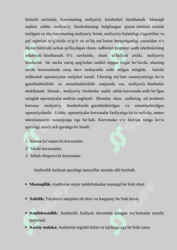 Auditorlik faoliyatining tashkiliy asoslari 7