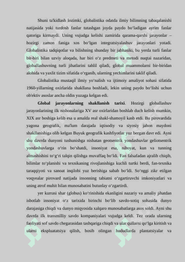GLOBALLASHUV SHAROITIDA ANTROPOLOGIK INQIROZNING OLDINI OLISH ZARURIYATI 3