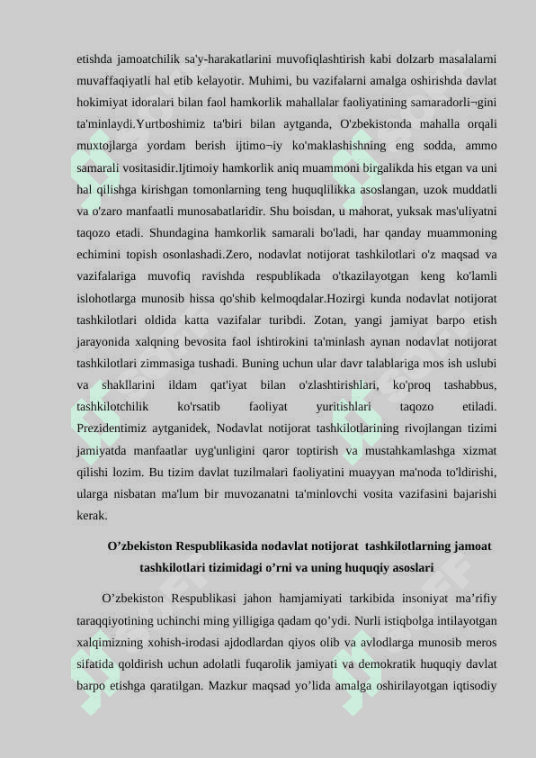 DEMOKRATIK DAVLAT VA FUQAROLIK JAMIYATIDA NODAVLAT TASHKILOTLARNING TUTGAN O'RNI 5
