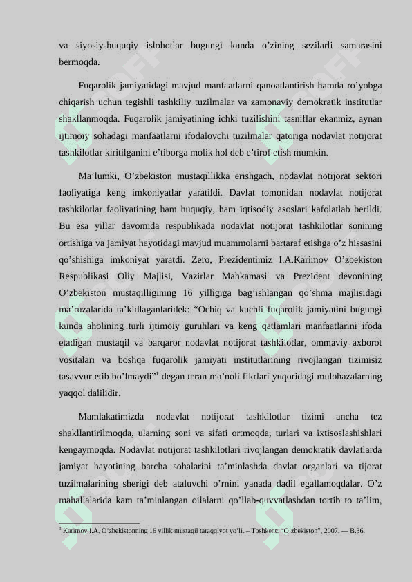 DEMOKRATIK DAVLAT VA FUQAROLIK JAMIYATIDA NODAVLAT TASHKILOTLARNING TUTGAN O'RNI 6