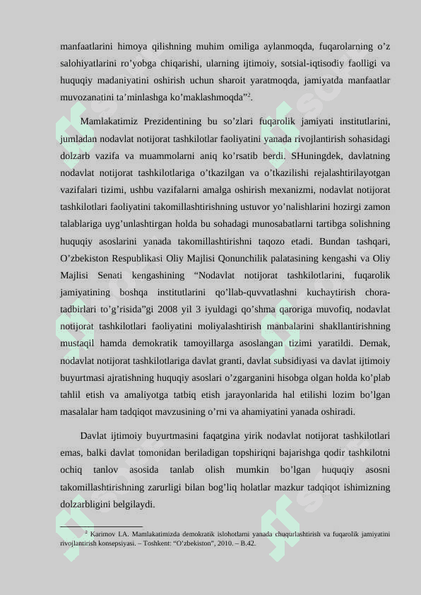 DEMOKRATIK DAVLAT VA FUQAROLIK JAMIYATIDA NODAVLAT TASHKILOTLARNING TUTGAN O'RNI 8