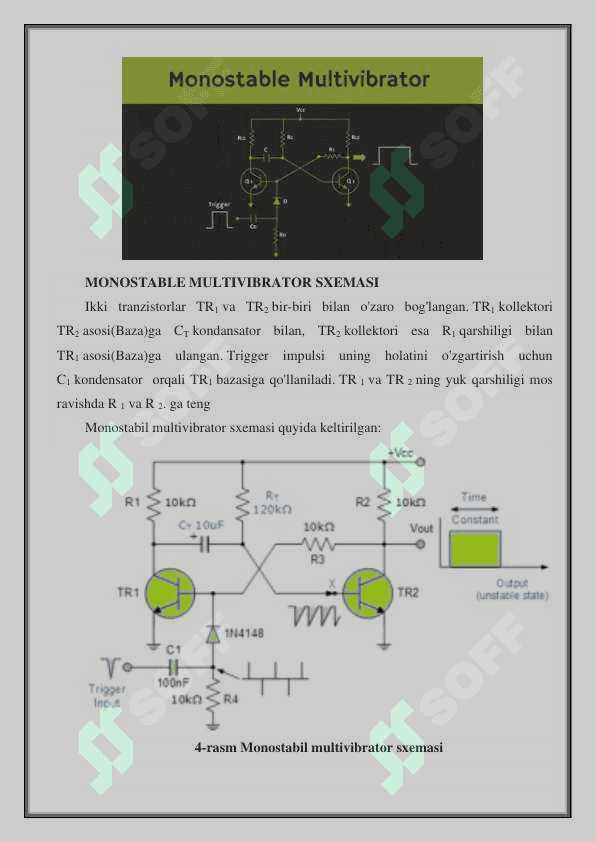 Multivibratorlar sxemalarini tahlil qilish multisim dasturida sxemalarini yig’ib tahlil qilish. 4