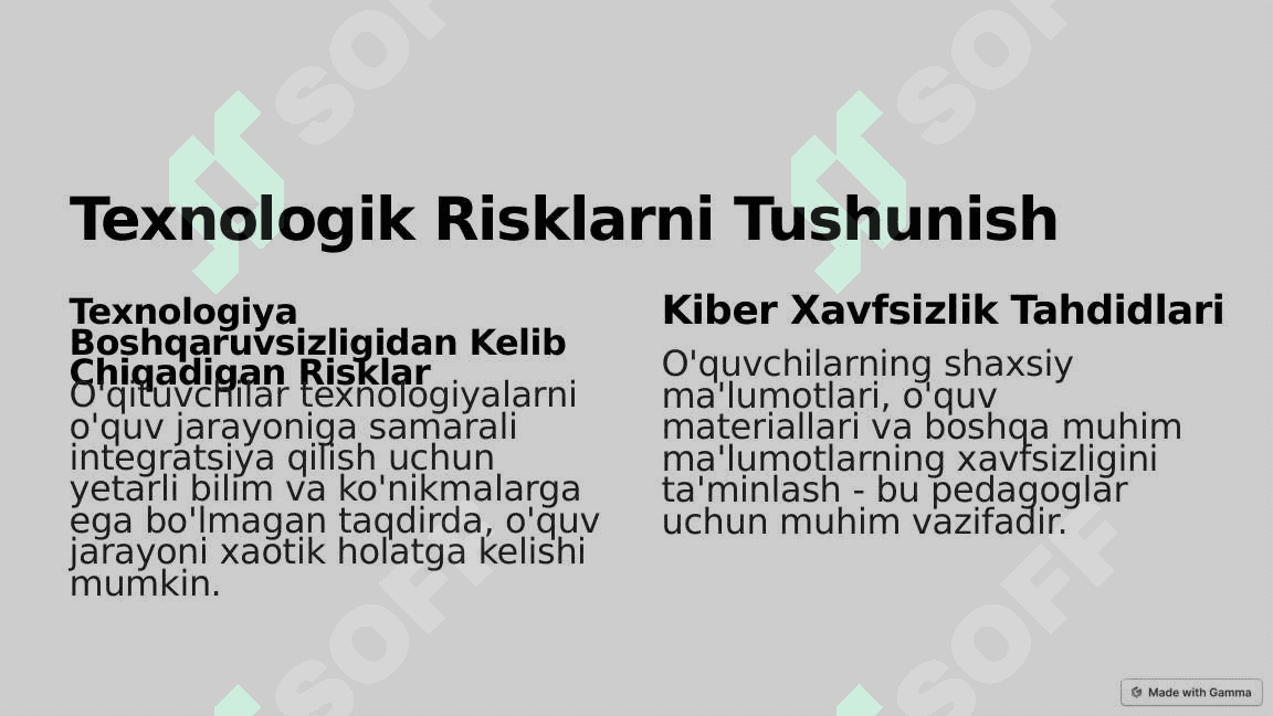 Pedagogik kaspida texnalogik risklar va ularni bartaraf etish 2