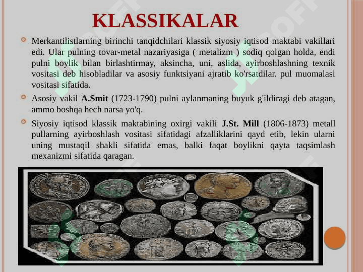 Pul nazariyasi namoyondalari 4