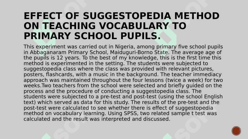 Desuggestopedia as learning strategies for developing students vocabulary. 4
