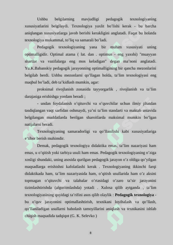 Pedagogik texnologiya 8