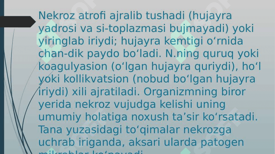 Nekroz. Kliniko-anotomik formalar 4