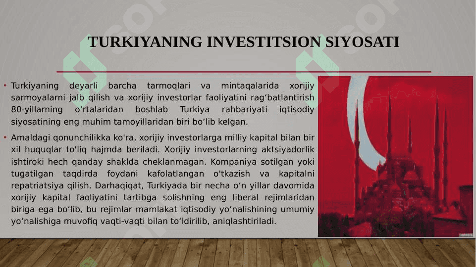 Turkiya va O'zbekiston investitsion siyosati 3