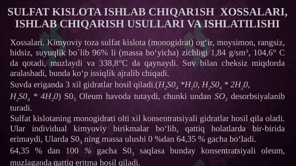 O'zbekistonda noorganik moddalar ishlab chiqarishning asosiy manbalari 7