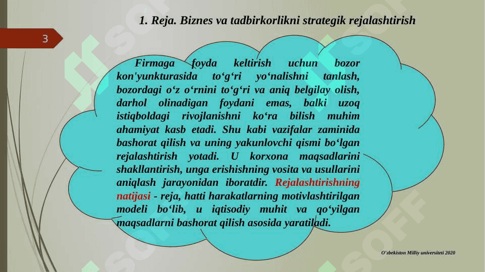 Bozor iqtisodiyoti sharoitida rejalashtirish va bashoratlash 3
