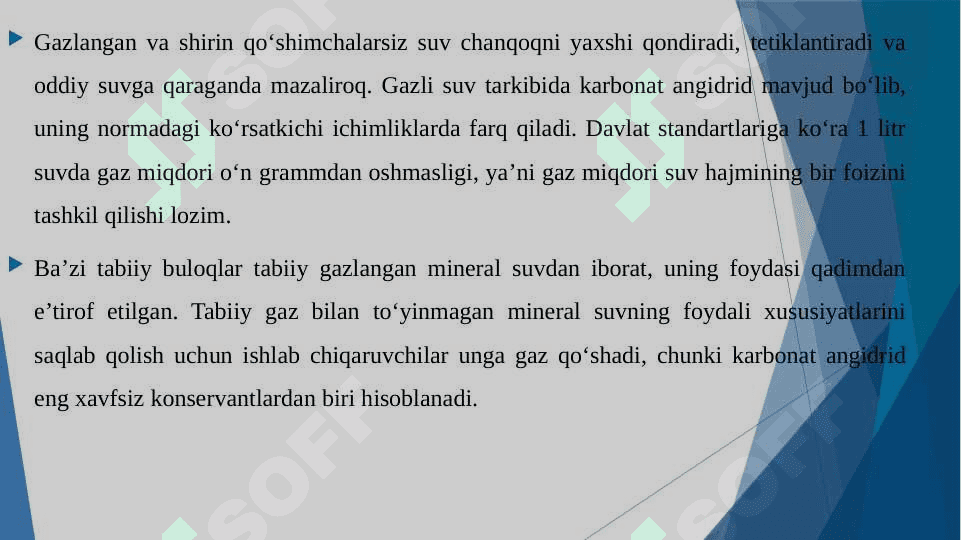 Gazli ichimliklarning foydali va zararli tomonlari 4