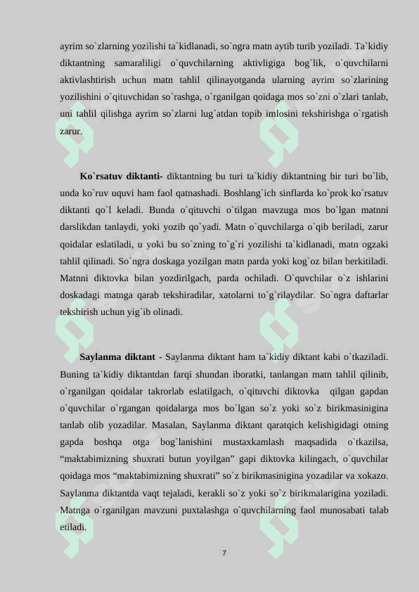 3-4-SINFLARDA TA'LIMIY DIKTANT VA UNI TASHKIL QILISH 7