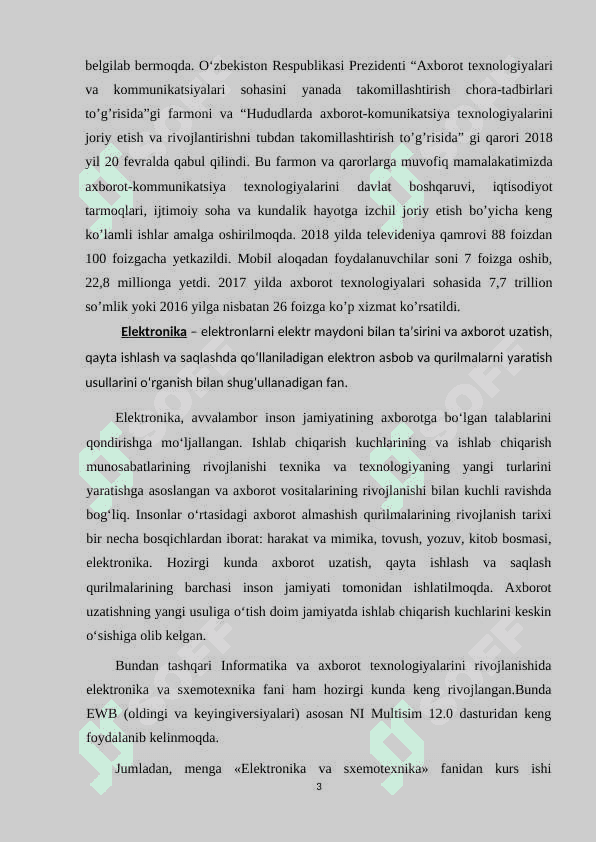 Elektr chiqish signallari birlamchi usullari 3
