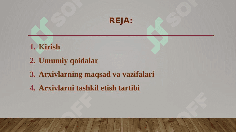 Arxivlarni tashkil etish, qayta tashkil etish va tugatish tartibi to‘g‘risida nizom 2