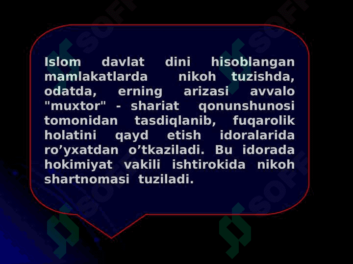MUSULMONLARNING HUQUQIY MAQOMI 8