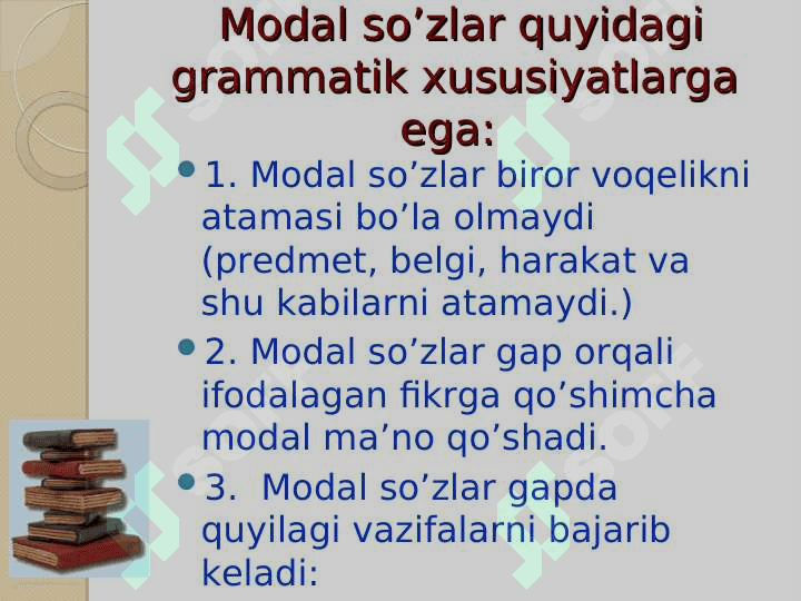 MODAL SO’ZLAR TURKURMI 4