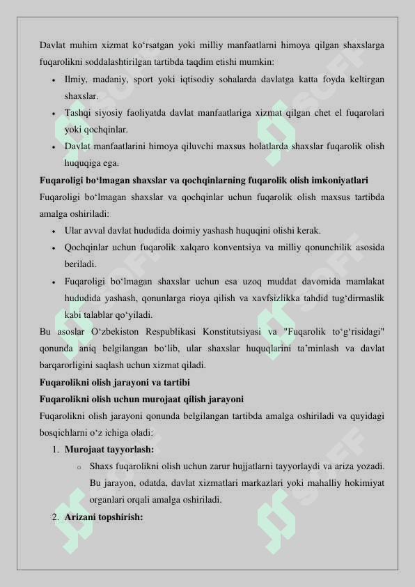 Fuqarolikka ega bo’lish asoslari hamda tartibi 25 5