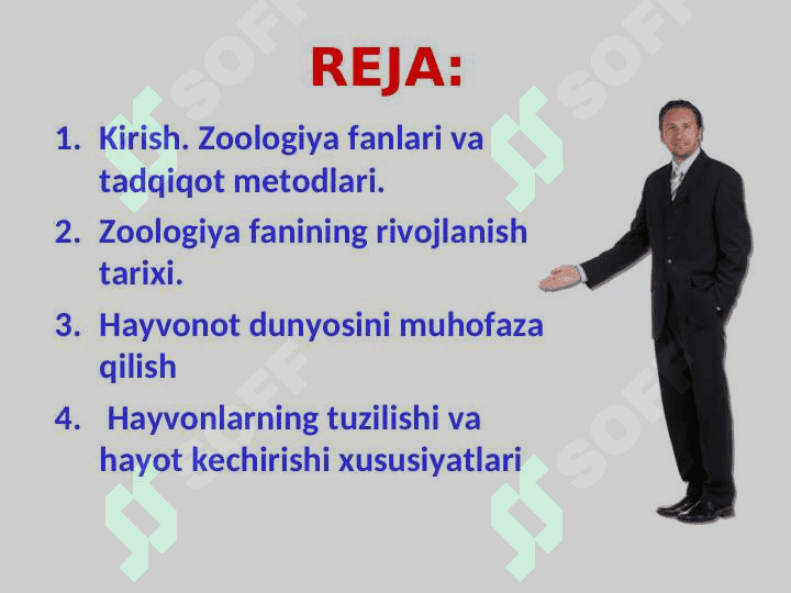 ZOOLOGIYA FANIGA KIRISH. ZOOLOGIYA OB’EKTLARI VA PREDMENTI.FANNING RIVOJLANISHIDAGI ASOSIY BOSQICHLAR, XISSA QO’SHGAN OLIMLAR. 2