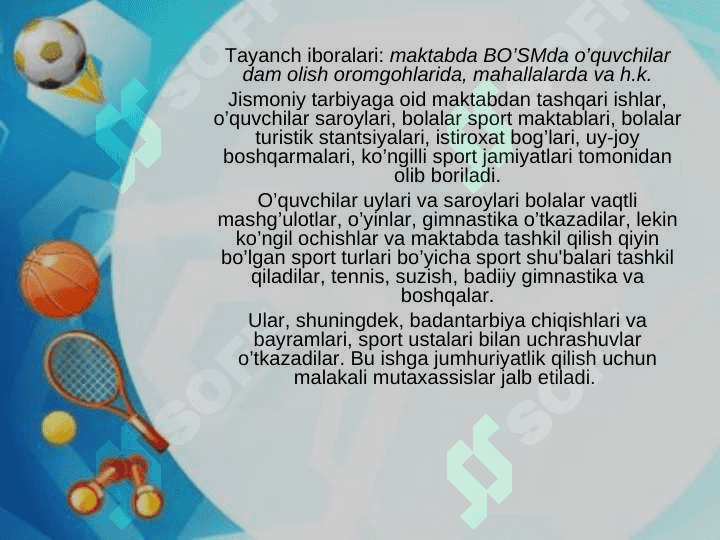 MAKTABDAN TASHQARI JIMONIY TARBIYA VA SPORT ISHLARI 3