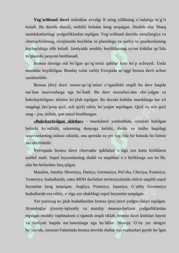 O‘rta Osiyodagi Bronza davri ibtidoiy manzilgohlari xaritasini tuzish 4