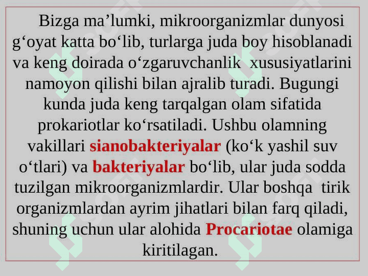 Mikrobiologiya fanining ahamiyati va uning boshqa fanlar bilan o‘zaro munosabati 6