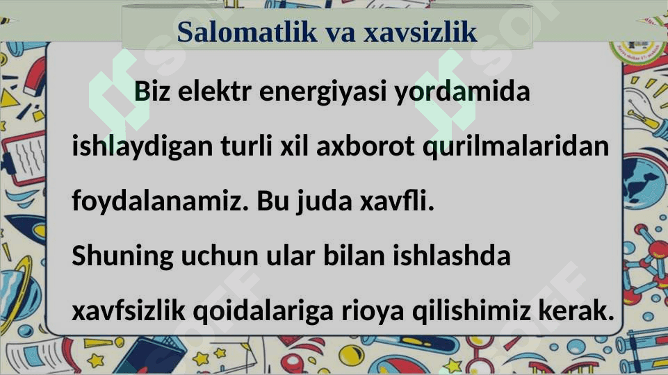 2- sinf informatika  Salomatlik va xavsizlik 4
