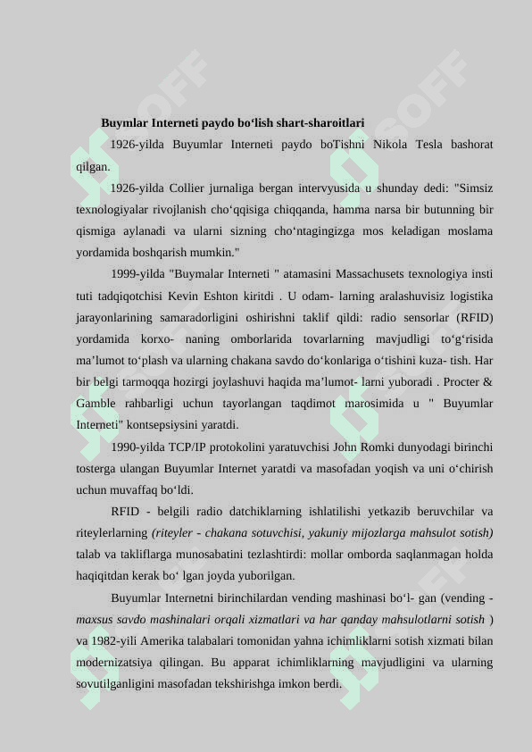 Buymlar Interneti. Ma'lumotni saqlash uchun taqsimlangan reyestr texnologiyasining iqtisodiy asoslari (blokcheyn) 2