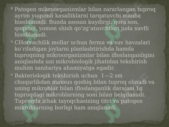 Biosfera va mikroorganizmlar ekologiyasi 8