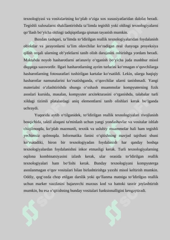 Virtual va to‘ldirilgan reallik texnologiyalarining mohiyati. 3