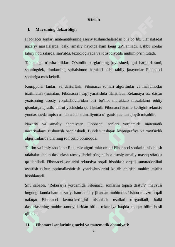 Rekursiya yordamida Finobachchi sonlarini topish dasturi 3