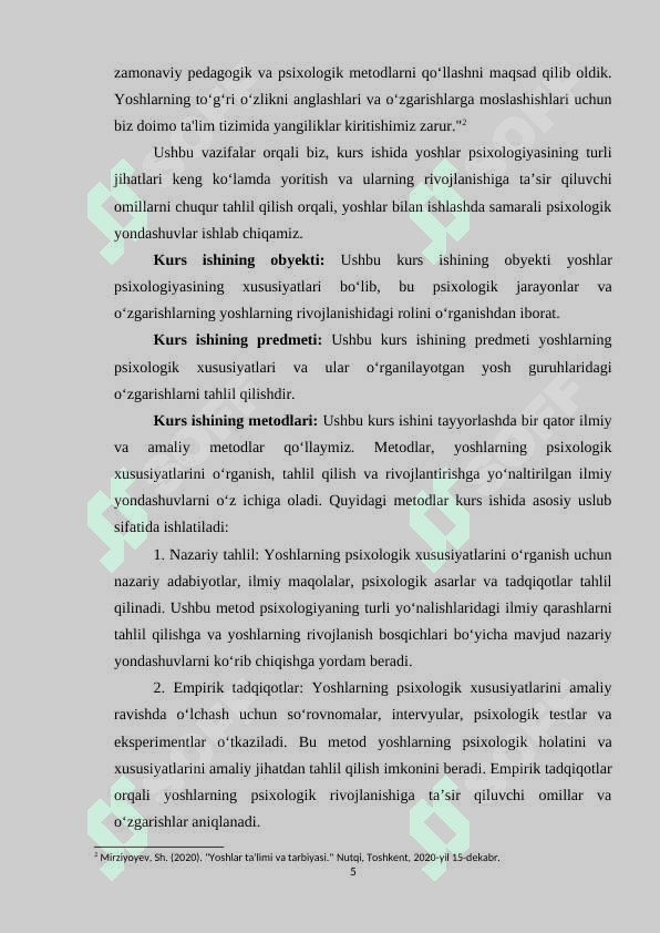 Yoshlar psixologiyasining xususiyatlari 5