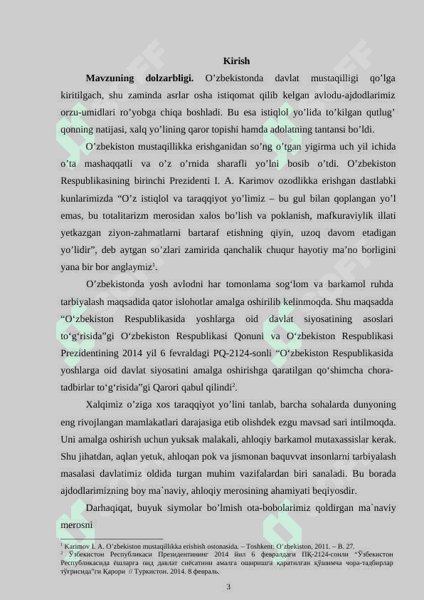 O‘ZBEKISTONDA MUZEYLAR VA KO‘RGAZMA ZALLARI FAOLIYATINI TASHLIK ETISH HAMDA BOSHQARISH 3