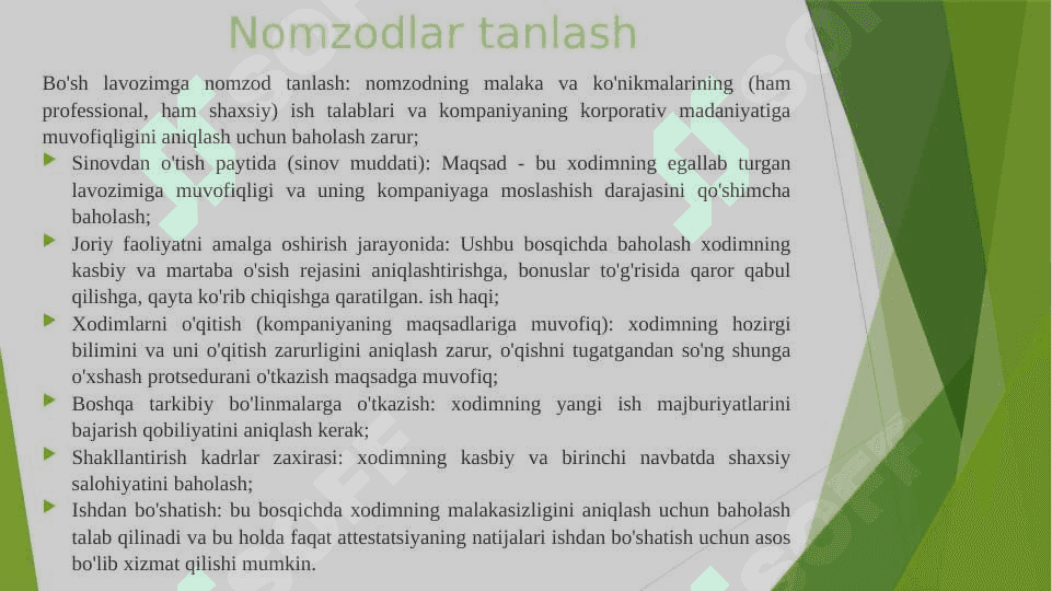 Xodimlar samaradorligini baholash 3