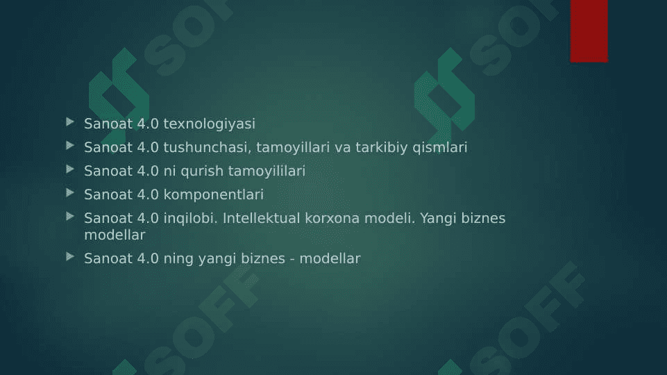 Raqamli iqtisodiyotda 4.0 sanoat (SANOAT INDUSTRIYA 4.0) TEXNOLOGIYASINING MOHIYATI 2