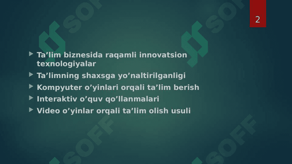 TA’LIMDA YANGI INNOVATSION RAQAMLI TEXNOLOGIYALARNING O’RNI VA AHAMIYATI 2