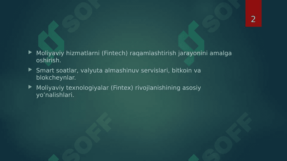 RAQAMLI IQTISODIYOTDA FINTECH MOLIYAVIY TEXNOLOGIYALARI 2