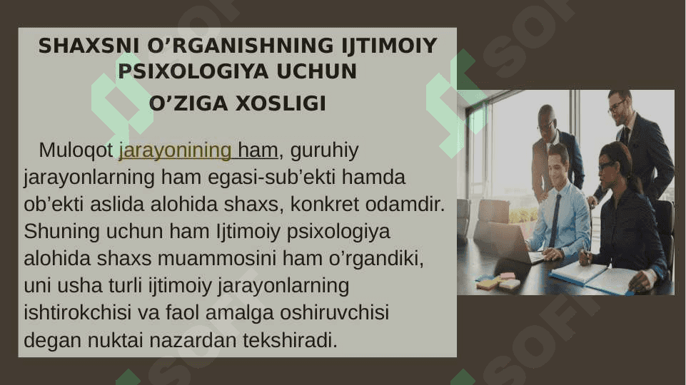 Ijtimoiy psixologiyada shaxs muammosi. 3