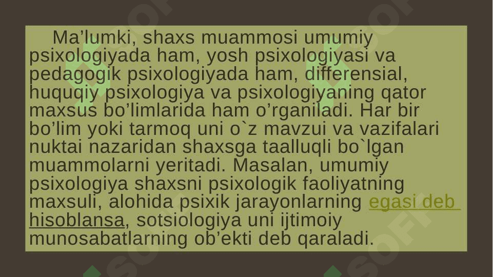 Ijtimoiy psixologiyada shaxs muammosi. 4