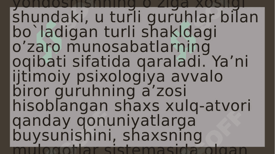 Ijtimoiy psixologiyada shaxs muammosi. 5